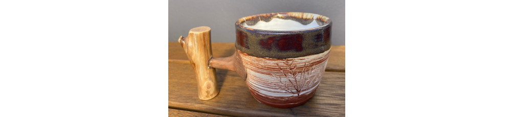 Mugs with Wooden Handles